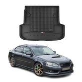 OMAC Premium Bandeja Maletero Alfombrilla para Subaru Legacy 2003-2009 Negro TPE